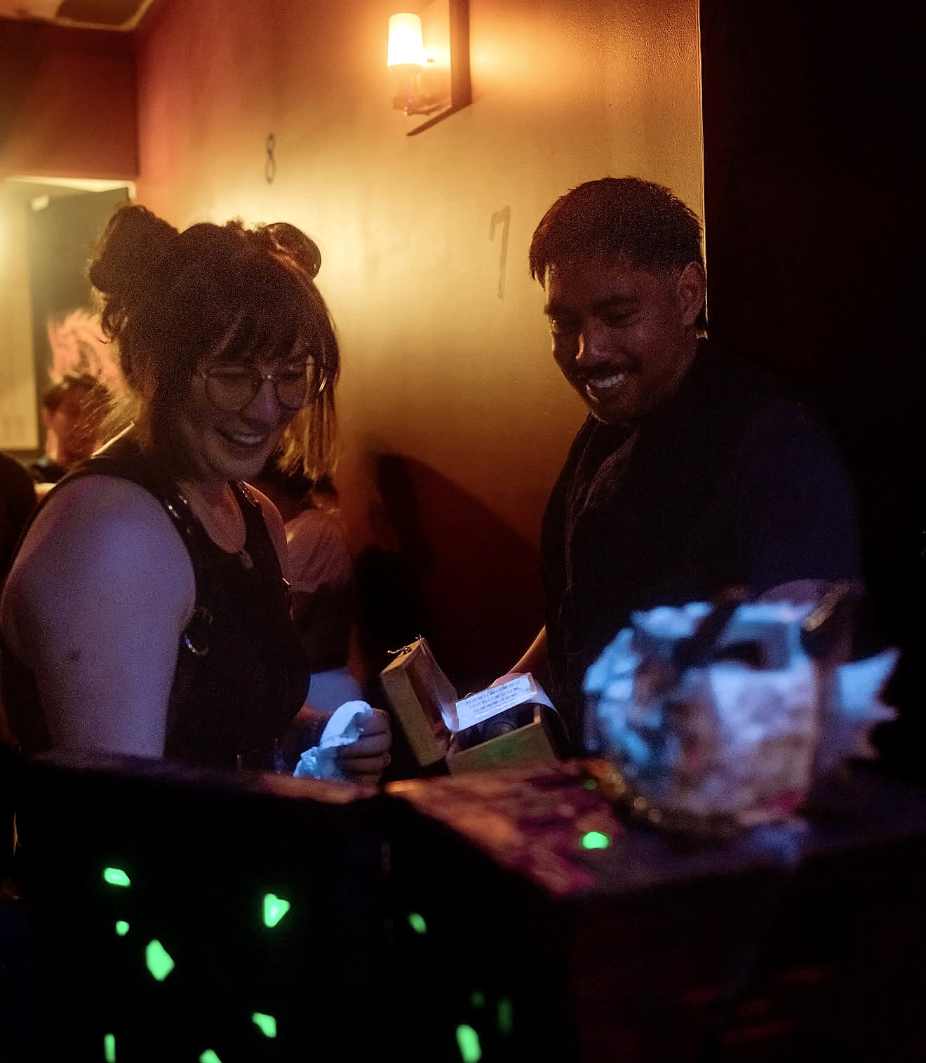A candid engagement moment at Legend X