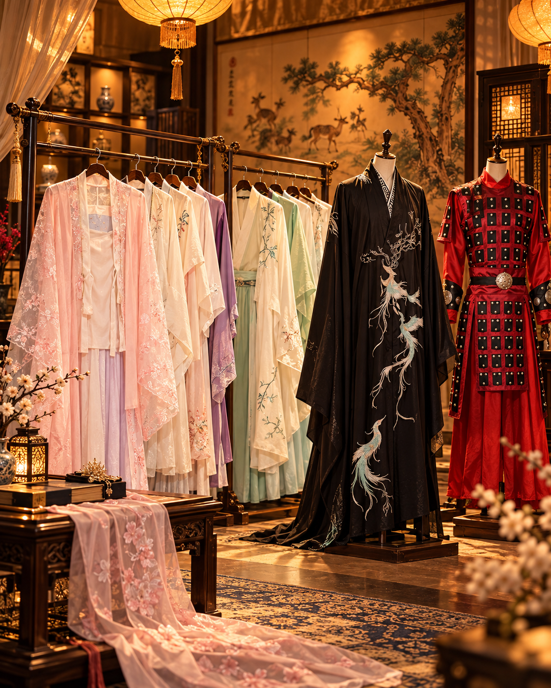 Royal Library costume collection with embroidered robes and period-inspired outfits